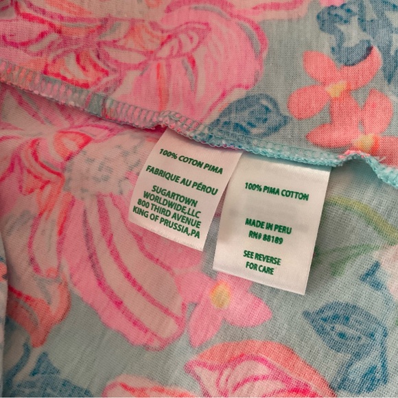 Lilly Pulitzer Alessa Swing Dress L Tropical Luscious Lions NWT Surf Blue - Picture 7 of 8